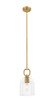 Innovations - 485-1S-BB-G487-6CL - One Light Mini Pendant - Downtown Urban - Brushed Brass