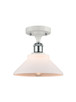 Innovations - 516-1C-WPC-G131-LED - LED Semi-Flush Mount - Ballston - White Polished Chrome