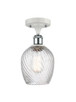 Innovations - 516-1C-WPC-G292-LED - LED Semi-Flush Mount - Ballston - White Polished Chrome