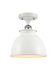 Innovations - 516-1C-WPC-M14-W - One Light Semi-Flush Mount - Ballston - White Polished Chrome