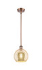 Innovations - 516-1S-AC-G128-8 - One Light Mini Pendant - Ballston - Antique Copper