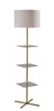 Adesso Home - 3189-21 - Floor Lamp - Imogen - Anitique BrassClear Glass Shelf
