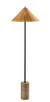 Adesso Home - 3296-01 - Floor Lamp - Rayne - Natural Rattan Brown Marble Base With Black