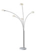 Adesso Home - 3346-22 - Five Light Floor Lamp - Luna - Brushed Steel