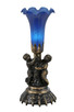 Meyda Tiffany - 11533 - One Light Mini Lamp - Blue Pond Lily - Mahogany Bronze