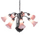 Pink Seven Light Chandelier (11596)