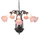 Pink Seven Light Chandelier (11596)