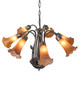 Amber Seven Light Chandelier (11601)