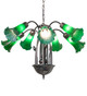 Green Seven Light Chandelier (11604)