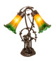 Amber/Green Two Light Accent Lamp (11805)