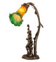Amber/Green Two Light Accent Lamp (11805)