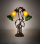 Amber/Green Two Light Accent Lamp (11805)