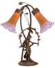 Meyda Tiffany - 11923 - Two Light Accent Lamp - Amber/Purple - Mahogany Bronze