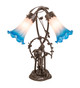 Pink Pond Lily Two Light Accent Lamp (11943)