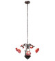 Pink/White Seven Light Chandelier (12243)