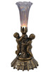 Meyda Tiffany - 12502 - One Light Mini Lamp - Purple Iridescent Pond Lily - Mahogany Bronze