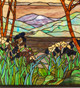 Tiffany Magnolia & Iris Window (12514)