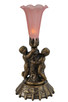 Meyda Tiffany - 12522 - One Light Mini Lamp - Pink Tiffany Pond Lily - Mahogany Bronze