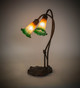 Amber/Green Pond Lily Two Light Accent Lamp (12939)