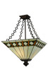Meyda Tiffany - 130792 - Two Light Semi-Flushmount - Diamond Band Mission - Mahogany Bronze