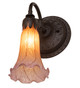 Amber/Purple One Light Wall Sconce (260478)