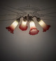 Seafoam/Cranberry Four Light Fan Light (261501)
