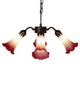 Seafoam/Cranberry Four Light Fan Light (261501)