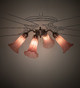 Pink Four Light Fan Light (261502)