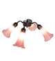 Pink Four Light Fan Light (261502)