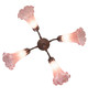 Pink Four Light Fan Light (261502)
