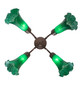 Green Four Light Fan Light (261504)