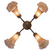 Amber/Purple Four Light Fan Light (261506)