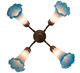 Pink/Blue Four Light Fan Light (261508)