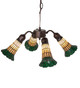 Stained Glass Pond Lily Four Light Fan Light (261513)
