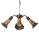 Stained Glass Pond Lily Four Light Fan Light (261515)