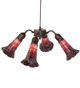 Stained Glass Pond Lily Four Light Fan Light (261519)