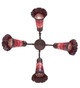 Stained Glass Pond Lily Four Light Fan Light (261519)