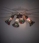 Stained Glass Pond Lily Four Light Fan Light (261521)