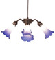 Blue/White Four Light Fan Light (261522)