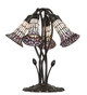 Meyda Tiffany - 262232 - Five Light Table Lamp - Stained Glass Pond Lily - Mahogany Bronze