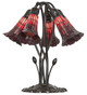 Meyda Tiffany - 262233 - Five Light Table Lamp - Stained Glass Pond Lily - Mahogany Bronze