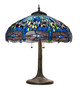 Meyda Tiffany - 263097 - Three Light Table Lamp - Tiffany Hanginghead Dragonfly - Mahogany Bronze