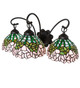 Tiffany Cabbage Rose Three Light Wall Sconce (263239)