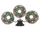 Tiffany Cabbage Rose Three Light Wall Sconce (263239)