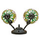 Tiffany Cabbage Rose Two Light Wall Sconce (263351)