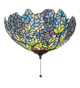 Meyda Tiffany - 263354 - Three Light Fan Light Fixture - Tiffany Wisteria - Mahogany Bronze