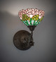 Tiffany Cabbage Rose One Light Wall Sconce (264377)