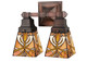 Meyda Tiffany - 26483 - Two Light Wall Sconce - Glasgow Bungalow - Mahogany Bronze