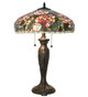 Tiffany Peony Two Light Table Lamp (265061)