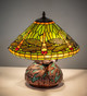Tiffany Dragonfly Three Light Table Lamp (26681)